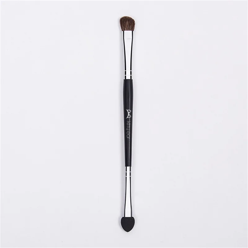 

1Pcs Doubled Ended Eyeshadow Makeup Brush Multifunctional Eye Shadow Make-up Tools Horse Hair And Sponge Head Beauty Tools