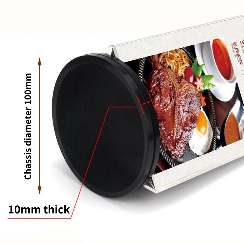 3-Sided 360 Rotating Table Acrylic Sign Holder Display Stand Restaurant Menu Paper Card Holder Picture Poster Flyer Frame