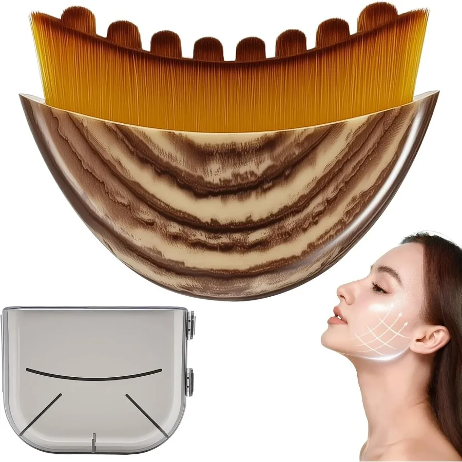 

Facial Massage Brush, Lymphatic Drainage Dry Brush for Face & Jawline Contouring, Ergonomic Design for Home Facial Care