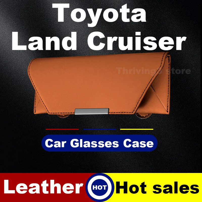 

Leather Car Glasses Case For Toyota Land Cruiser Prado 2025 New Style Premium Auto Glasses Frame Toyota Land Cruiser Accessories