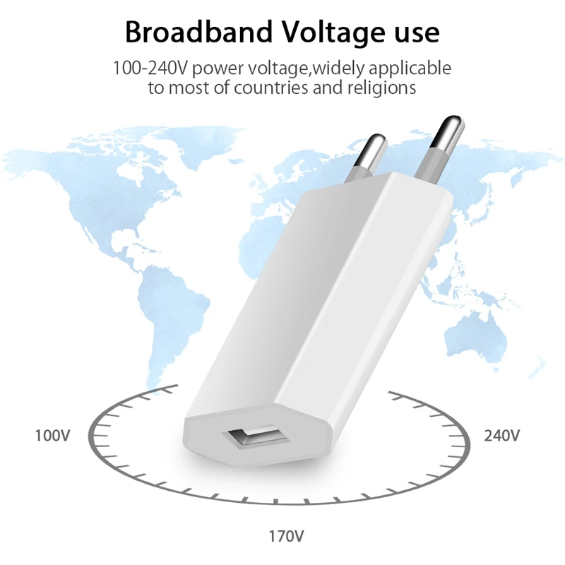 phone charger European EU Plug USB AC Travel Wall Charging Charger Power Adapter For Apple iPhone 7 8 X xiaomi 10 11 fast charge