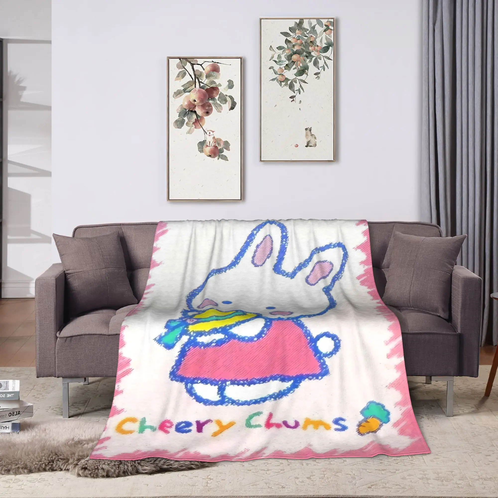 يهتف Chums البطانيات الناعمة الطلاب أفخم رمي بطانية الجدة غرفة المعيشة الفانيلا المفرش غطاء سرير أريكة