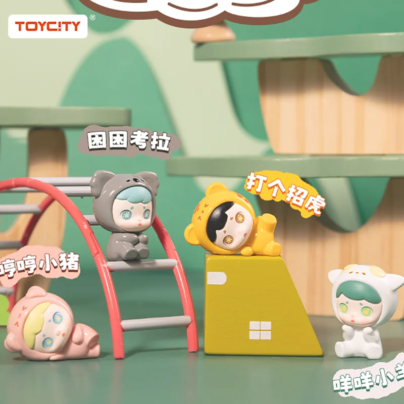 ToyCity LAURA WHAT'S IN THE ZOO Series Magnetic Sticker Mystery Box Guess Bag Toys Doll Cute Anime Figure Desktop Ornaments