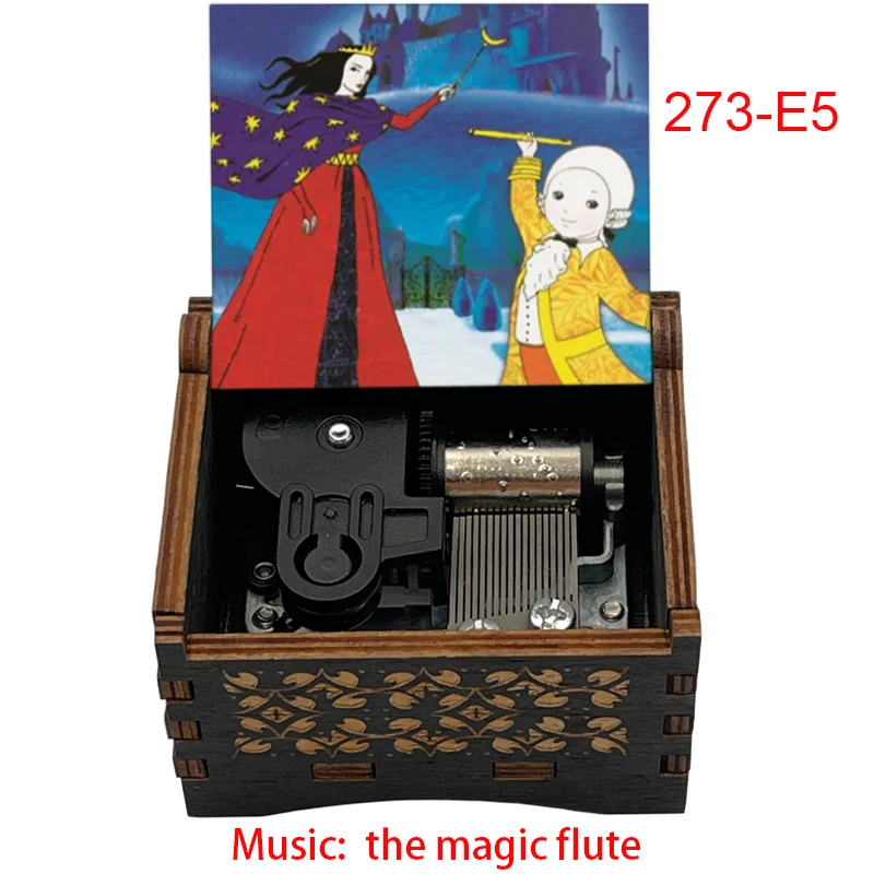 موزارت أوبرا ماجيك فلوت 18 ملاحظة صندوق تشغيل الموسيقى الخشبي الميكانيكي لمحبي البيانو والأصدقاء هدية عيد الميلاد #6