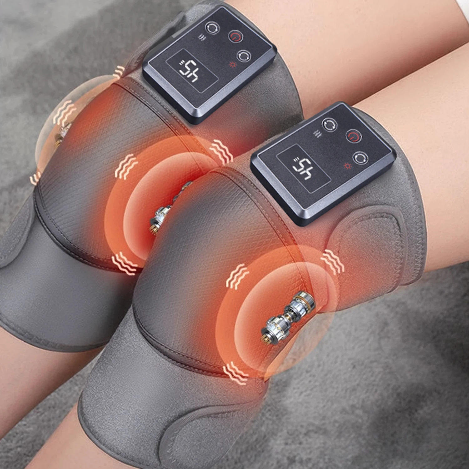 

Electric Heated Vibration Knee Massage Pad 3 in 1 Massager for Shoulder Elbow Hot Compress Thermal Joint Brace Muscle Relaxation