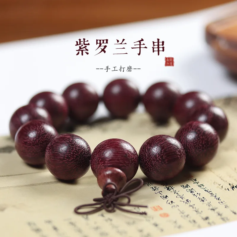 

Violet Beads Su Rose Sandalwood Men s And Women Couple Style Bracelet Prayer Buddha Wooden jewelry