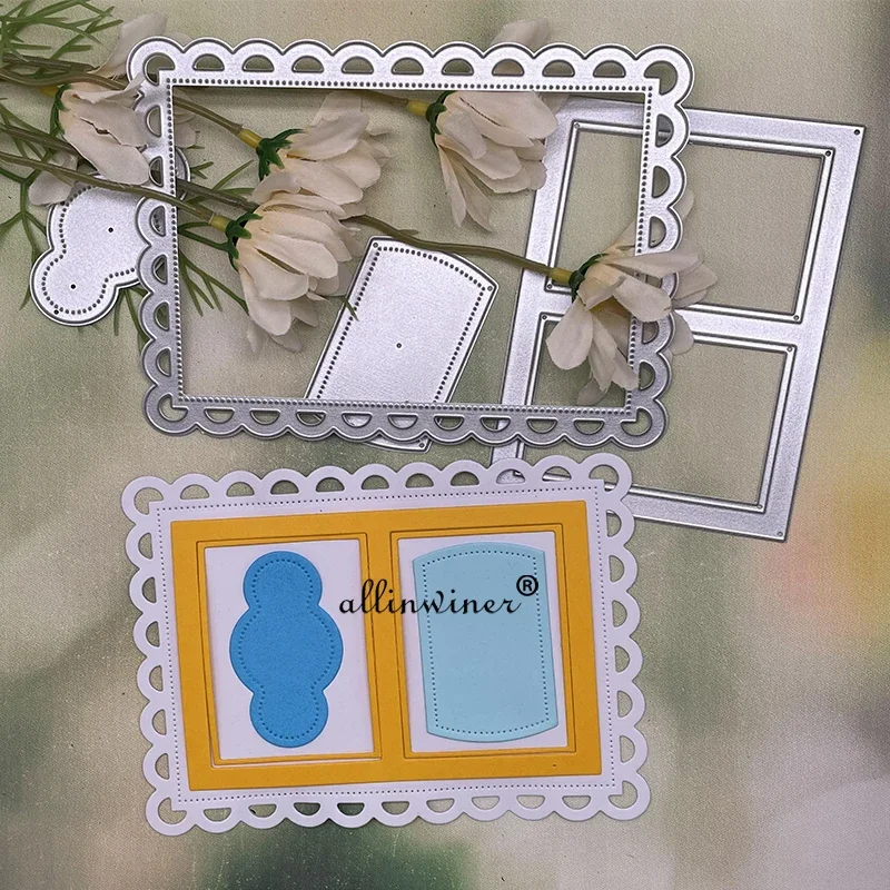 

Волнистая прямоугольная рамка, металлические вырубные шаблоны для скрапбукинга, декоративного тиснения, рукоделия, шаблон для вырезания.