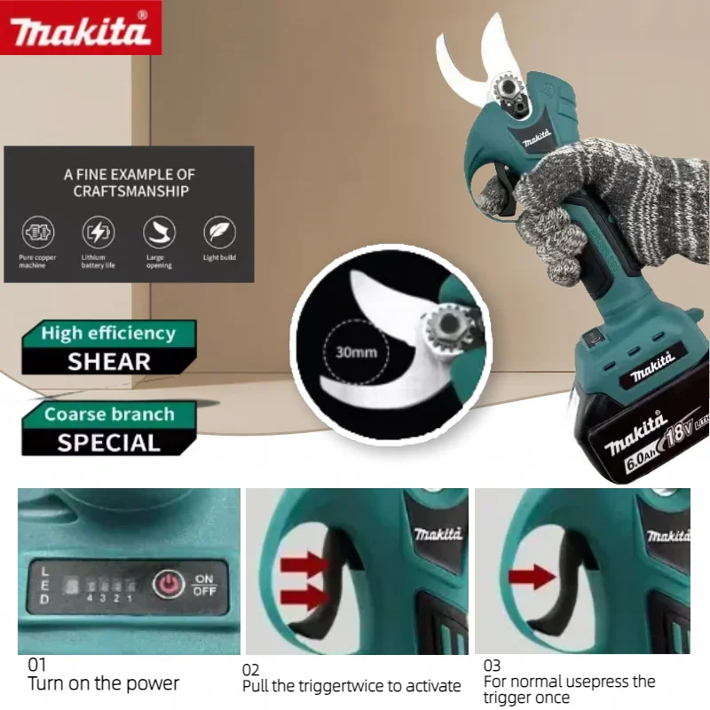 

Makita Cordless Electrician Scissors Wireless Professional Drills Tools Garden Pruner For Makita 18v Battery Power Tools