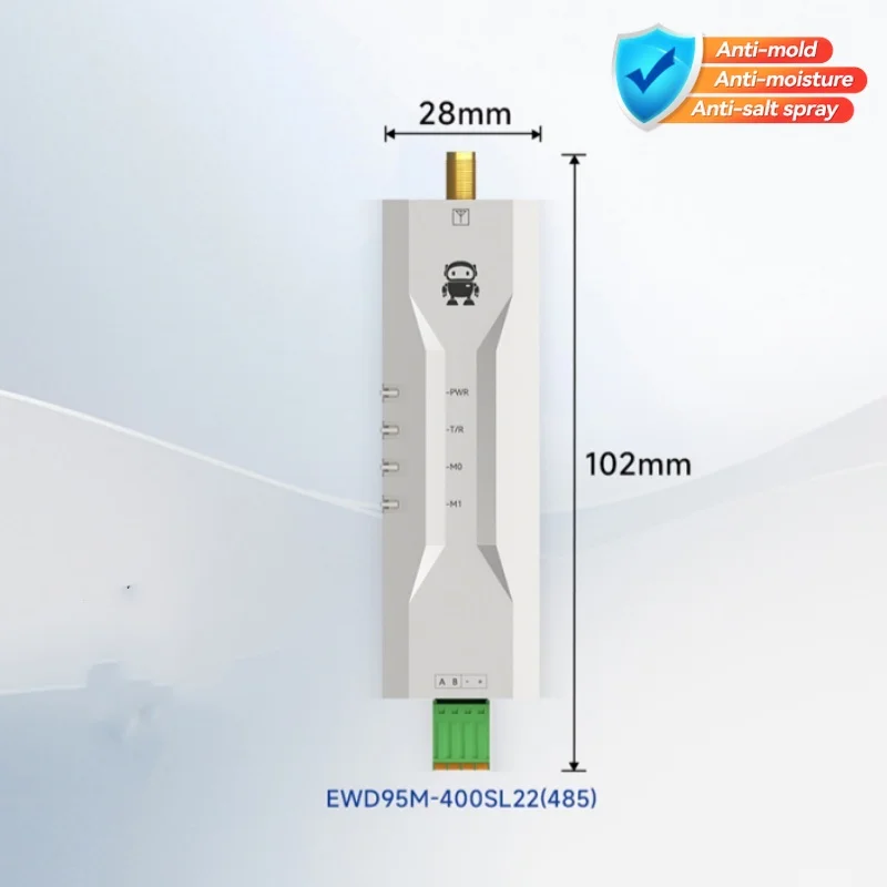 RS485 RS232 433/868/915M Lora Wireless Mini Modem CDSENET EWD95M-SL/GL Modbus Relay Networking Din Rail Installation DC 8-28V