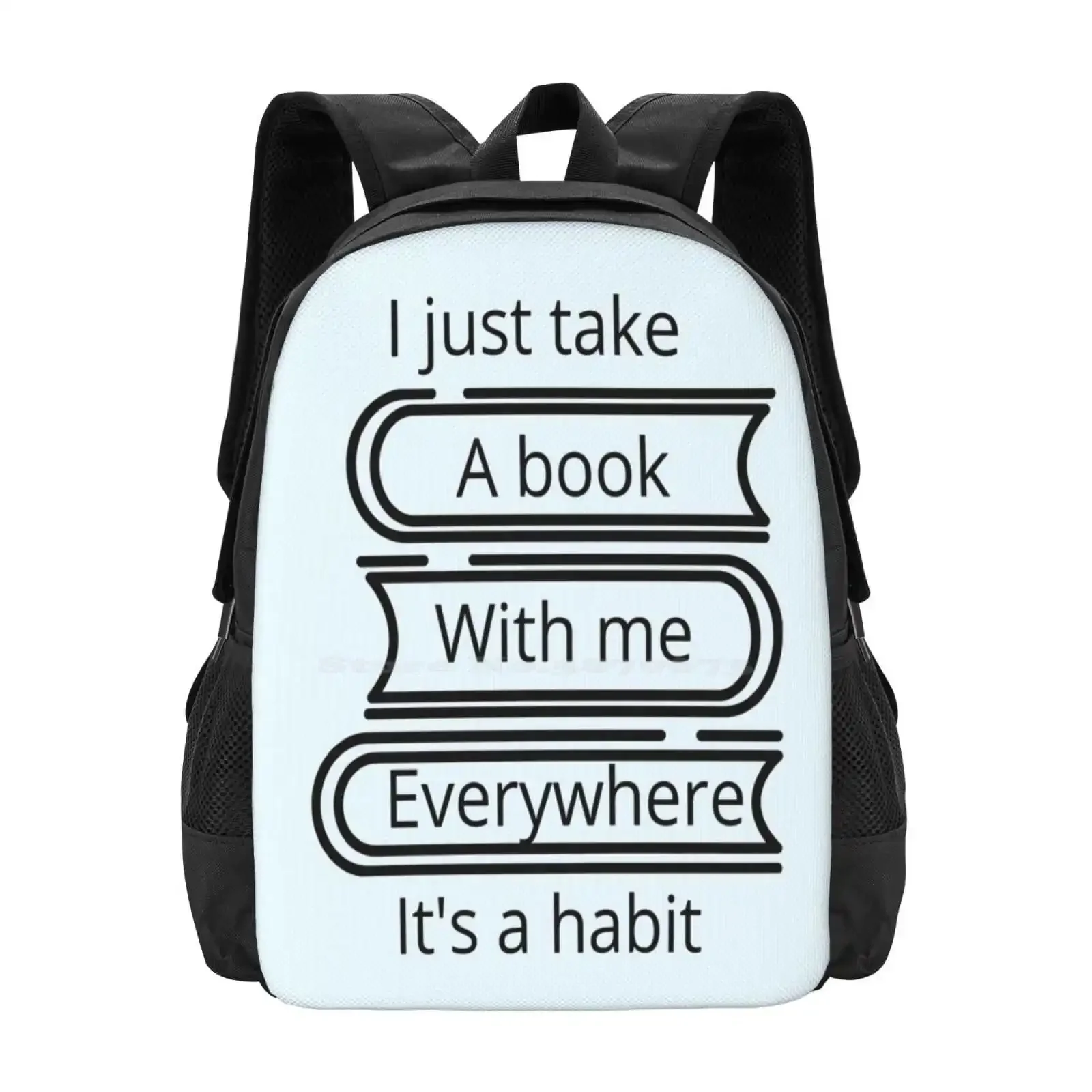 جيلمور كتاب عاشق إقتباس "أنا فقط أخذ كتاب معي في كل مكان" رائجة البيع حقيبة مدرسية على ظهره حقائب الموضة كتاب اقتباس كتاب الحب #1