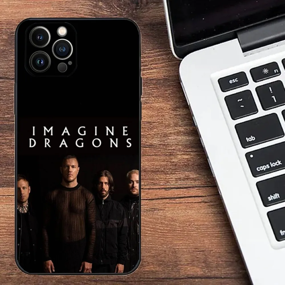 Band I-Imagine Dragons Loom Phone Case For Apple iPhone 15,14,13,12,11,XS,XR,X,8,7,Pro,Max,Plus,mini Silicone Black Cover