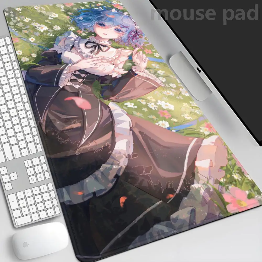 

New Kawaii Wallpaper Anime Re Zero Rem Mousepad Gaming Office Rubber Mouse Pad Gamer Desk Mats Keyboard Pad Decoration Mause Pad