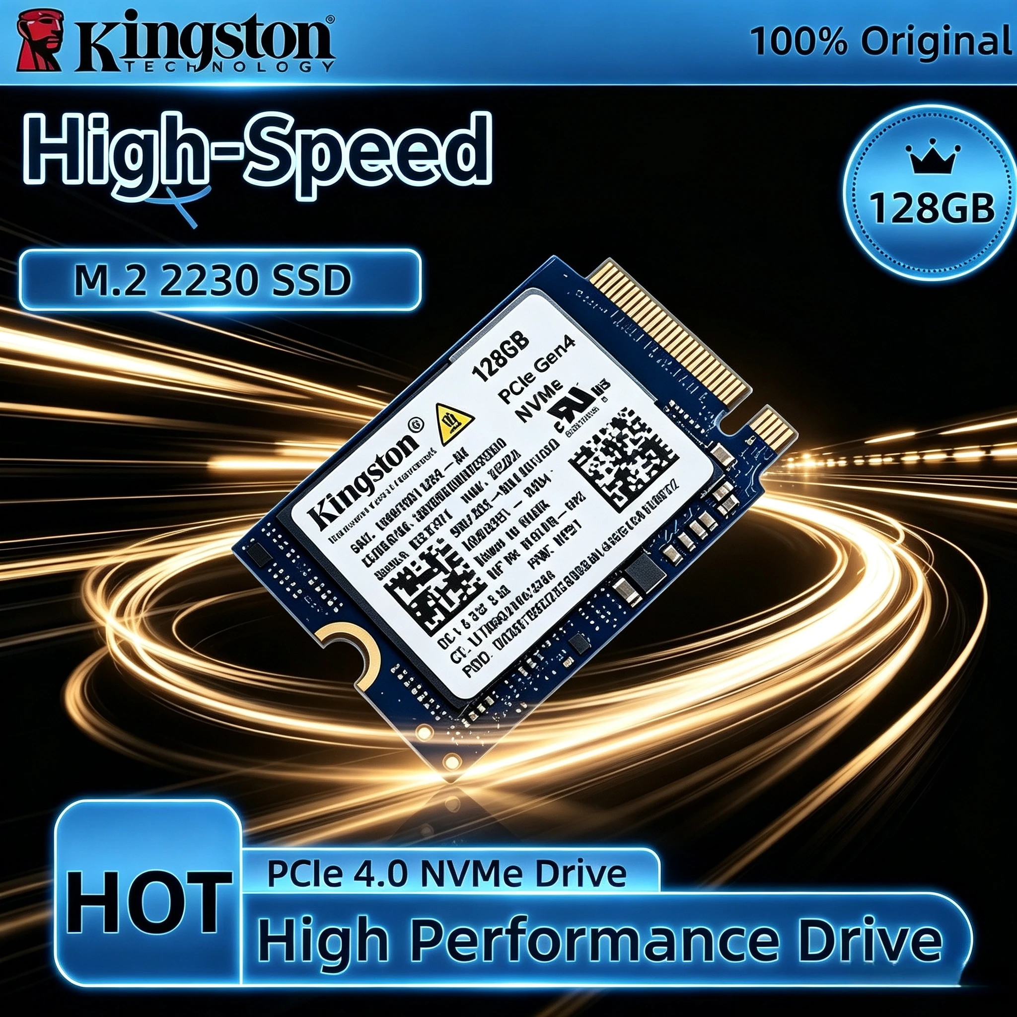 SSD Interno Kingston 128GB M.2 2230 PCIe 4.0 NVMe OEM, Unidade de Estado Sólido para Laptop e Computador Desktop, Kit Pro Max