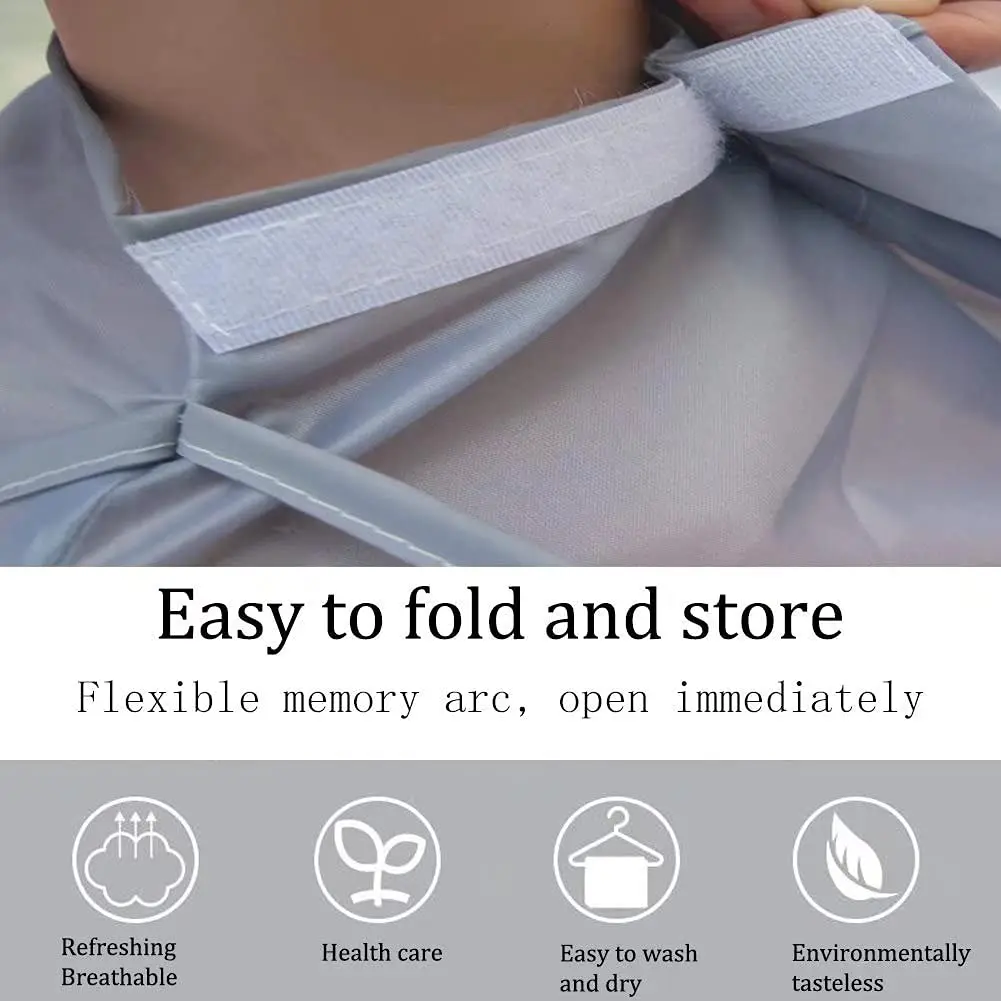 Hair Cutting Cape for All Ages – Unisex Adjustable Barber Cloak with Umbrella-Style Collar, Foldable for Home & Salon Use view 5