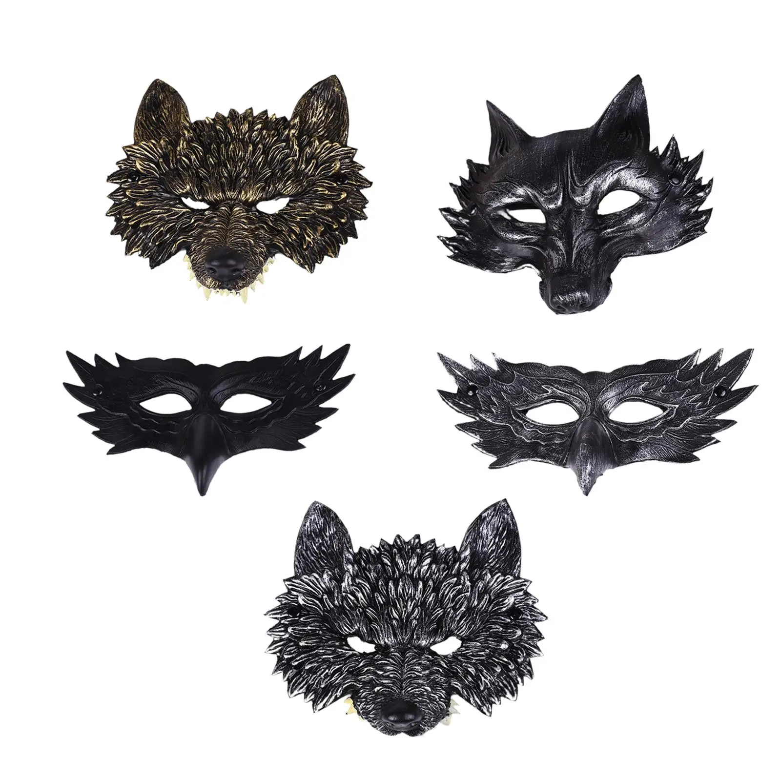 Halloween Animal Mask Cosplay Novelty Adults Head Mask Photo Prop Headgear for Festival Party Favor Birthday Carnival Night Club