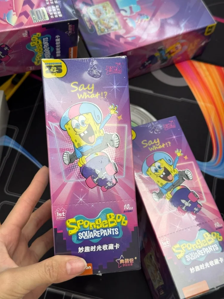 오리지널 Kayou Spongebob Squarepants 컬렉션 카드 클래식 애니메이션 Fun Time 시리즈 테마 Bp 캐릭터 트레이딩 카드 재고 있음