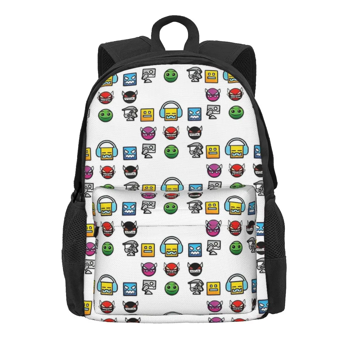 Geometry Dash Video Game Lover Women Backpack Mochila Children School Bag Laptop Rucksack Teenage Large Capacity Shoulder Bag