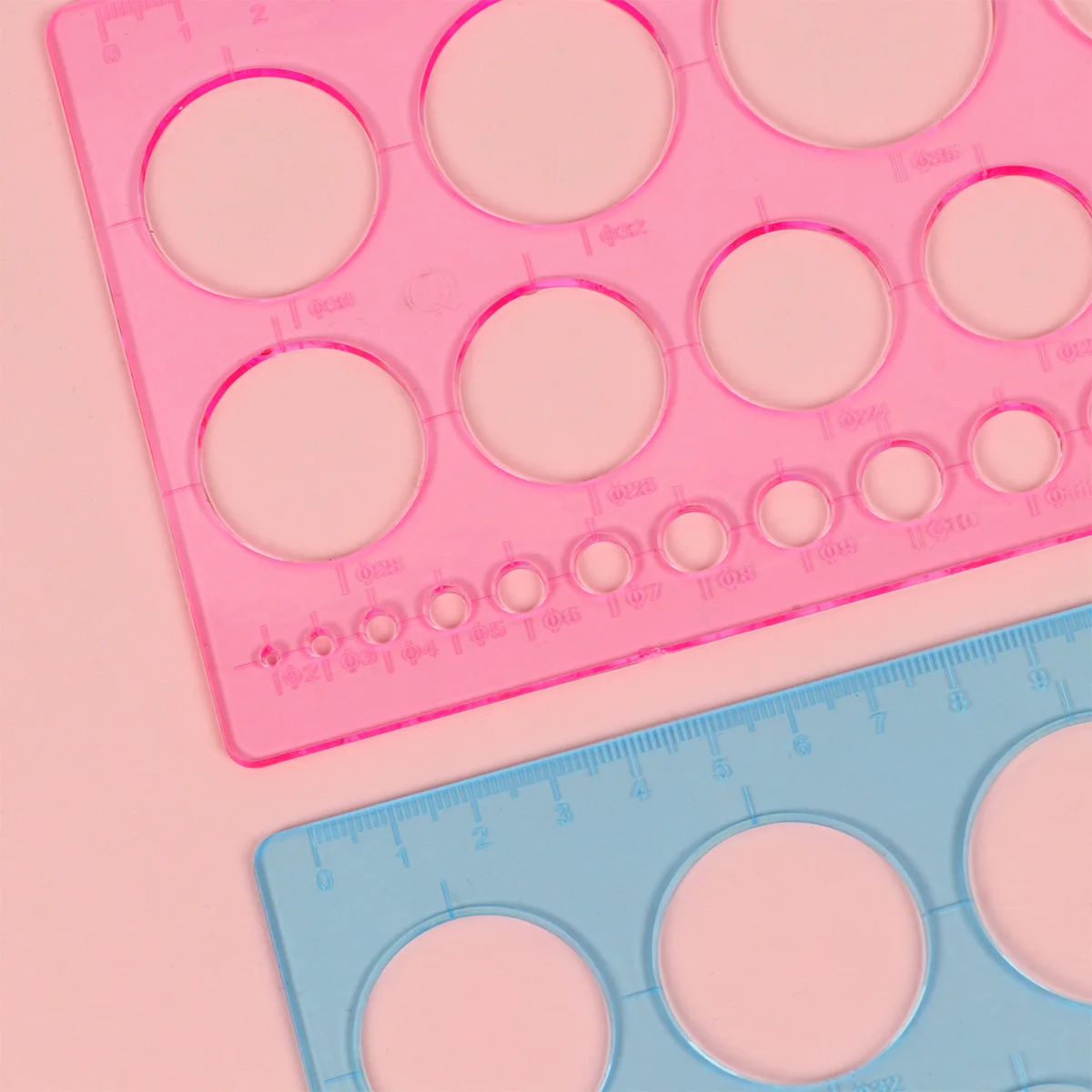 Strumento di misurazione della precisione in plastica trasparente da 8 pezzi, scala trasparente, righello dritto creativo per studenti dell'ufficio scolastico