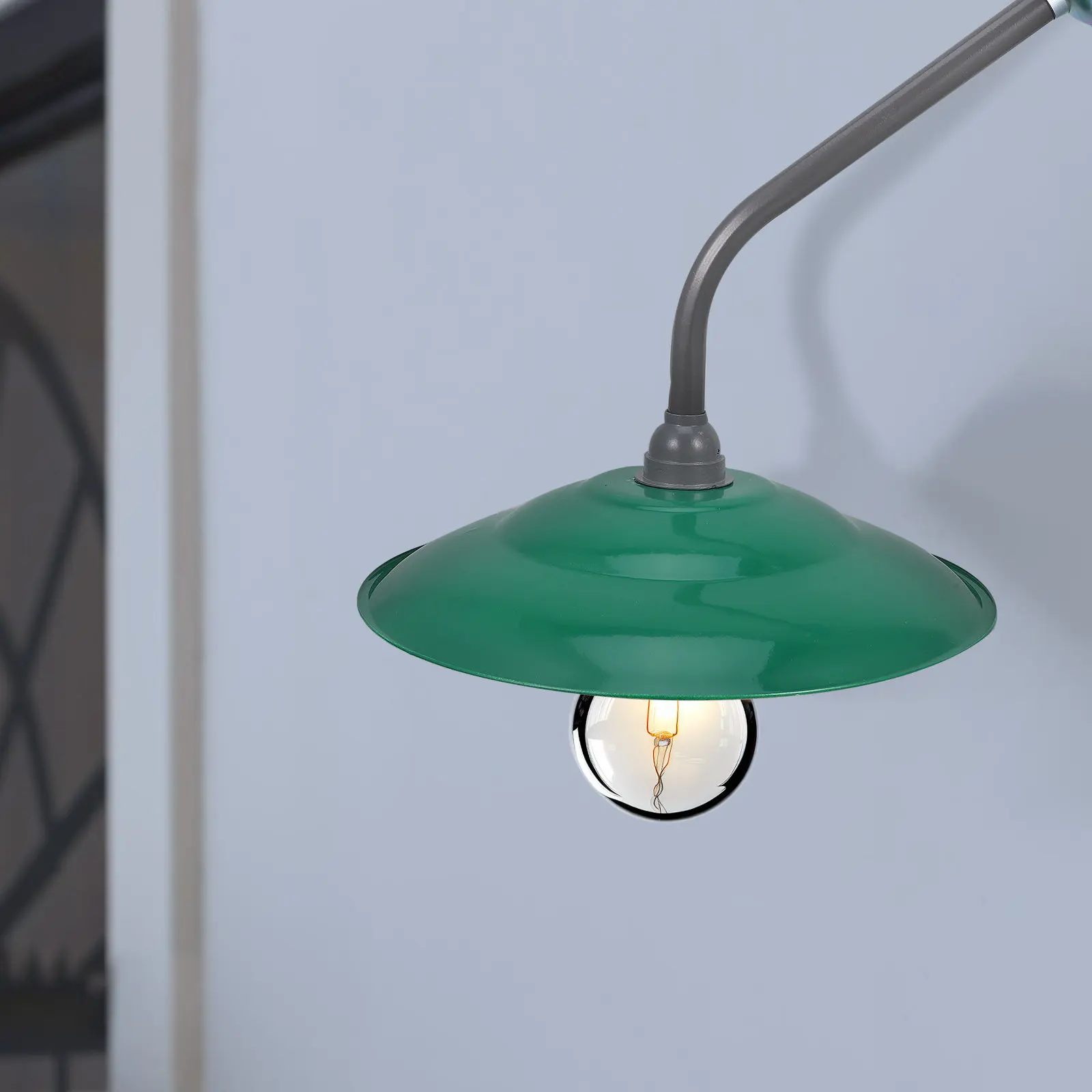 Industrial Round Lampshade Vintage Style Protective Cover for Street Lamp Outdoor Lighting Waterproof Lamp Shade