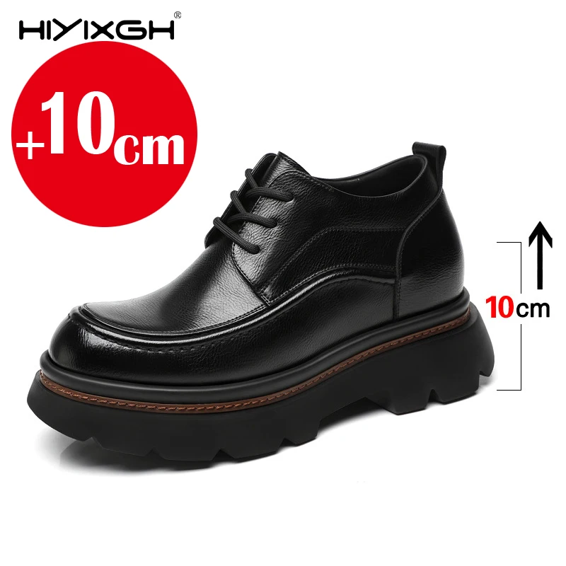 

Мужская деловая официальная обувь, мужские оксфорды, повседневные мужские туфли-лодочки 10 см, модная брендовая мужская обувь, роскошная кожаная обувь