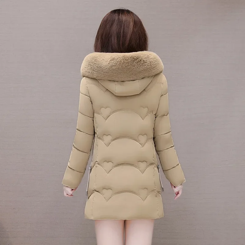 Women's Parkas Coat Casual 2024 Winter New Fashionable Hooded Casual Slim Fit Warm Cotton Jacket Regular Women Clothing Winter