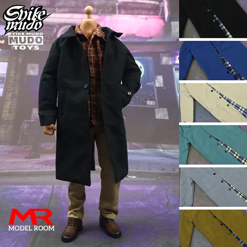SKM019 1/6 Scale Male Windbreaker Overcoat Clothes Model Fit 12'' AT027 Soldier Action Figure Body Dolls