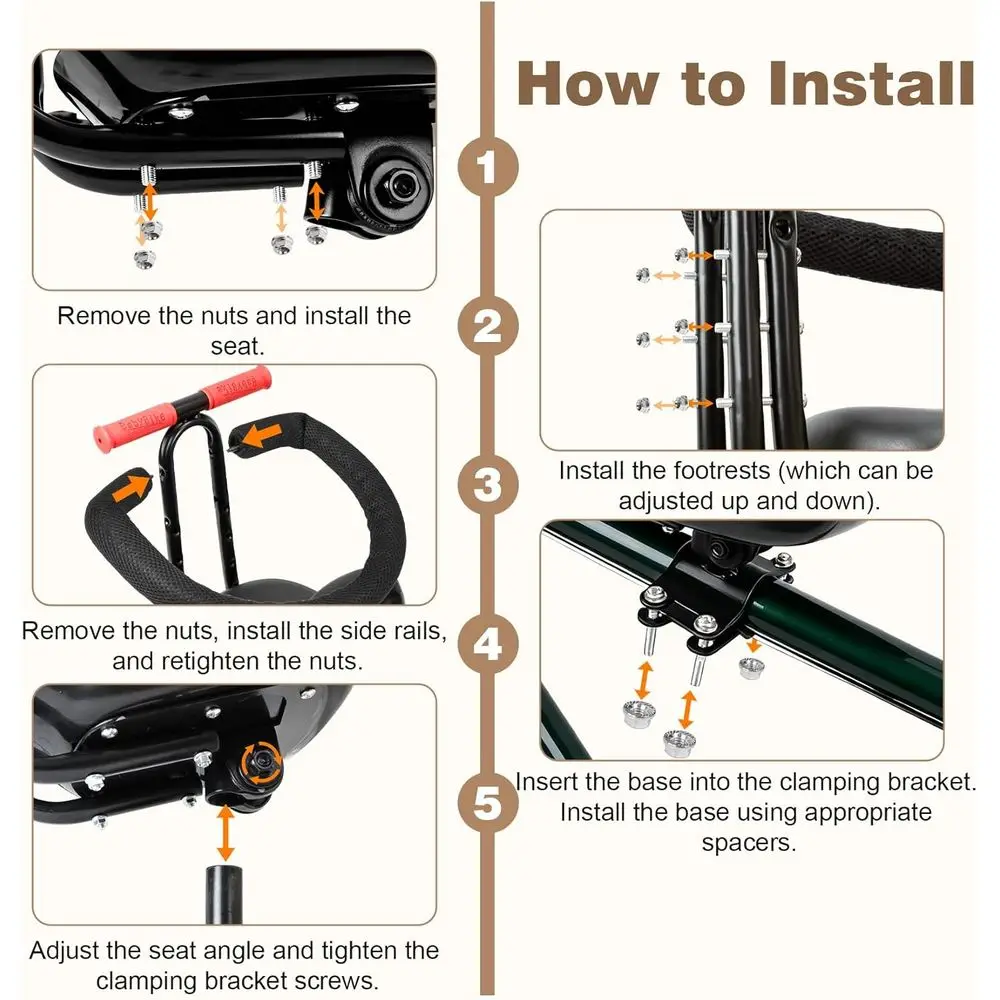 子供用フロントバイクシート、密閉型ガードレール、高さ調節可能、フットレスト、2～5歳向け、すべての大人用MTBに適合