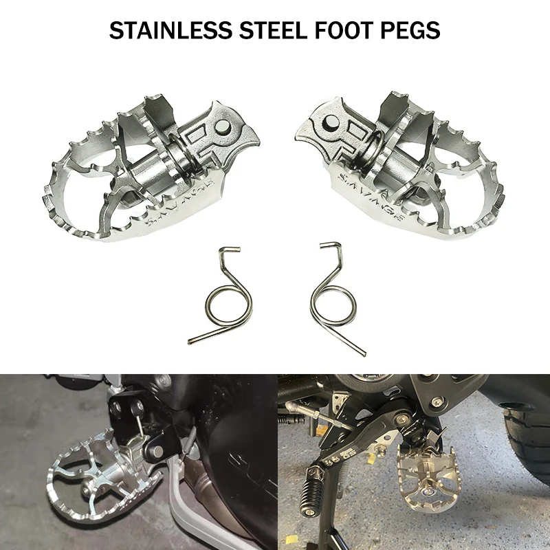 

Stainless Steel Foot Pegs FootRest Footpegs Foot rest For BMW R1200GS R1250GS R 1200GS R1250 GS Adventure 2014-2023 Motorcycle