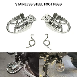 Stainless Steel Foot Pegs FootRest Footpegs Foot rest For BMW R1200GS R1250GS R 1200GS R1250 GS Adventure 2014-2023 Motorcycle