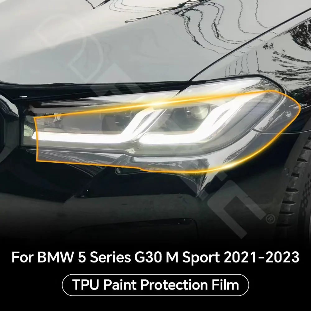 

Headlight Rearview Anti-scratch TPU Protection Film For BMW 5 Series G30 M Sport 2021-2023 Pre-cut PPF Clear Bra Resistant Cover