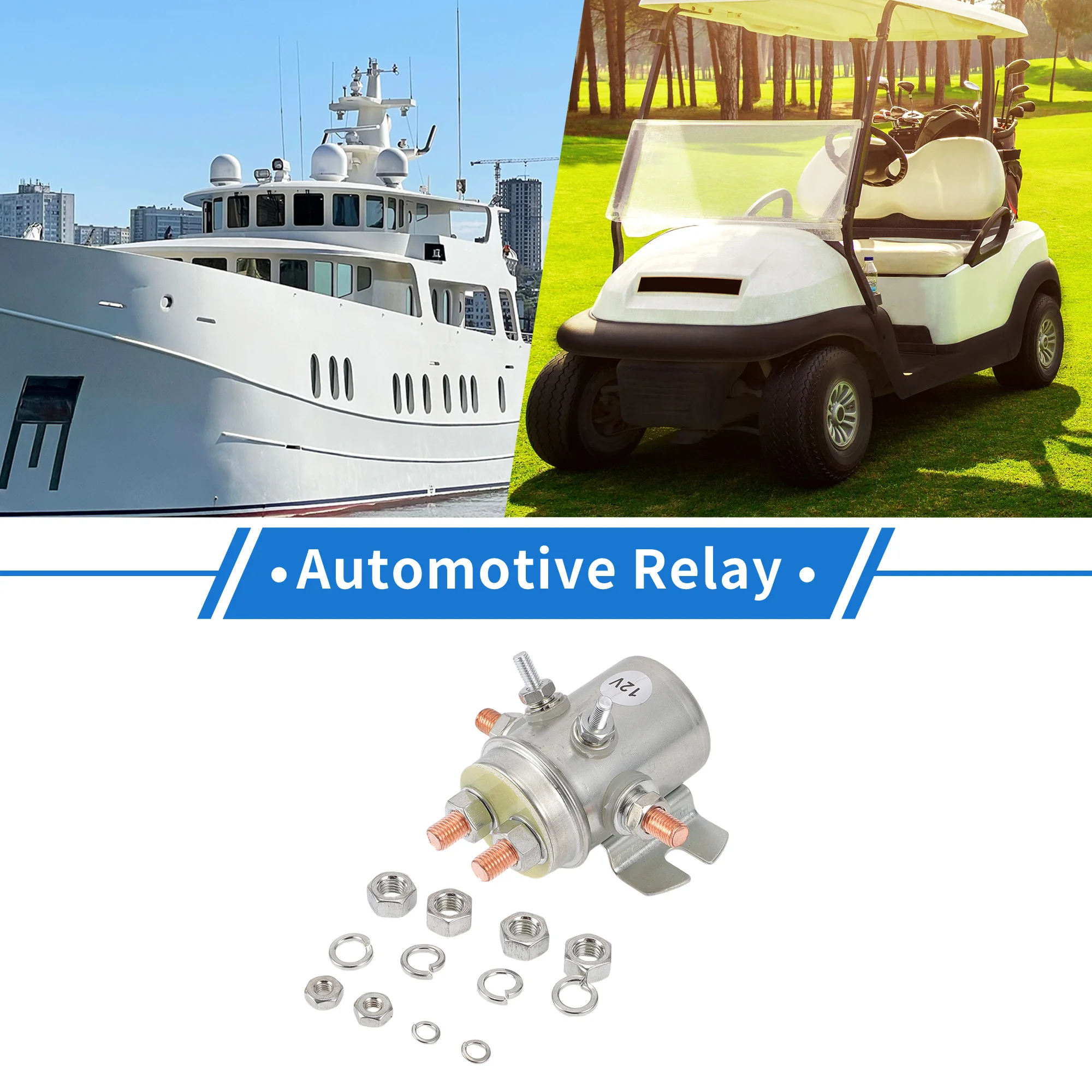

UXCELL Гольф-кара Морская лодка Электромагнитное реле для двигателя лебедки 12 В 150 А 6-контактное реле