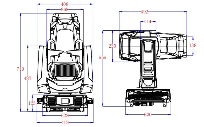 Hoog Vermogen 680W Cmy + Cto Led Mobiele Koplamp