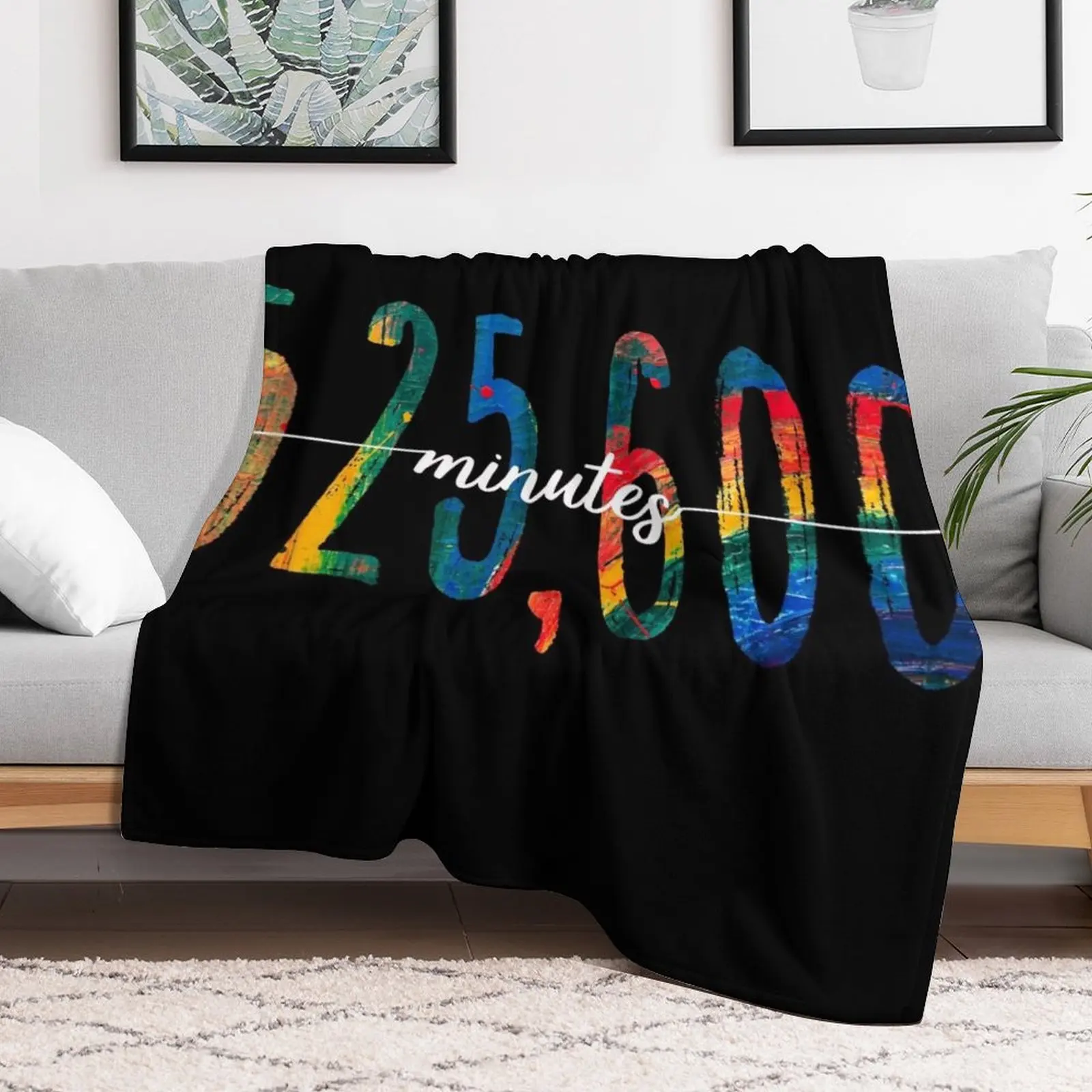 525,600 Minutes Throw Blanket Stuffeds Personalized Gift Thermals For Travel Blankets