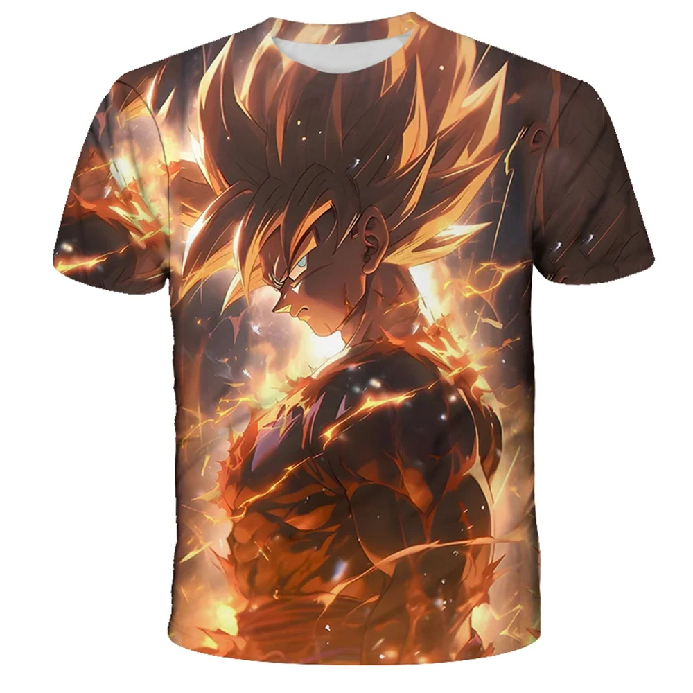 Anime Dragon Ball Son Goku 3D-Druck Kinder T-Shirt Sommer Mode Casual T-Shirt Junge Mädchen Unisex Kinderbekleidung T-Shirt Oberteil – Detail 10