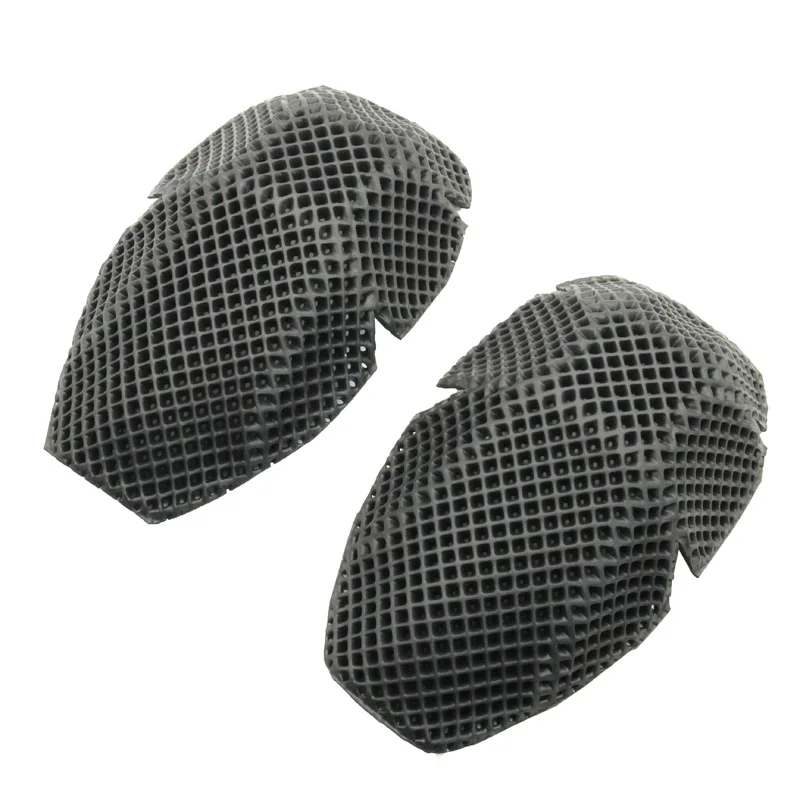 Externally strong mesh buffering protection for knee and elbow pads, universal and customizable 3D design for comfort