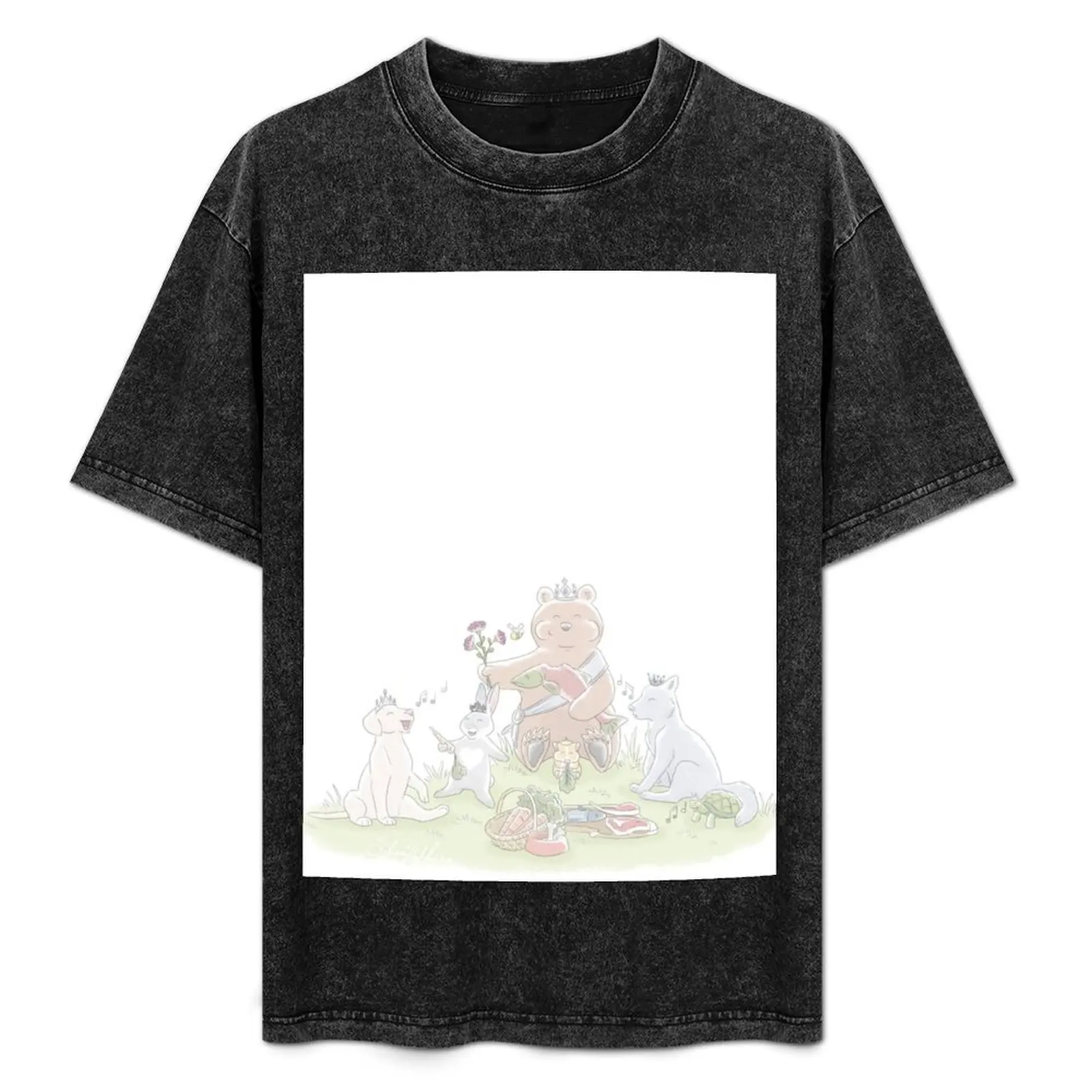 

Monsta X Kingdom - Animal Picnic T-Shirt Work Wear Simple Tee Shirt