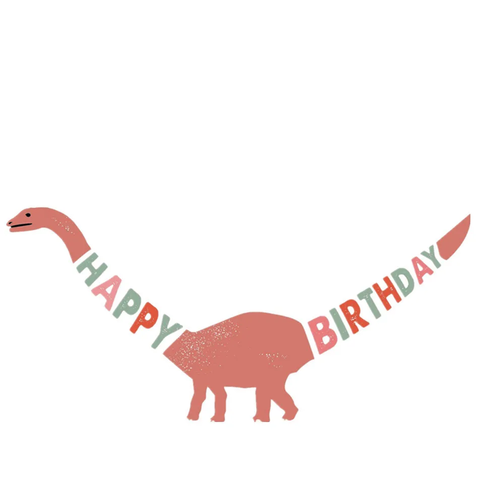 Dinosaur Happy Birthday Garland Banner Roar Dino Party Balloons Jungle Animal Safari 1st Kids Birthday Party Decoration Supplies