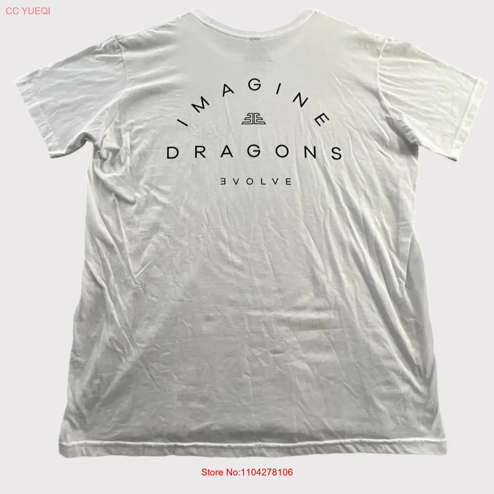 Imagine Dragons Evolve – t-shirt imprimé pour hommes, 2XL, blanc, vintage, délavé, unisexe, streetwear, mode, haut pour tous les jours