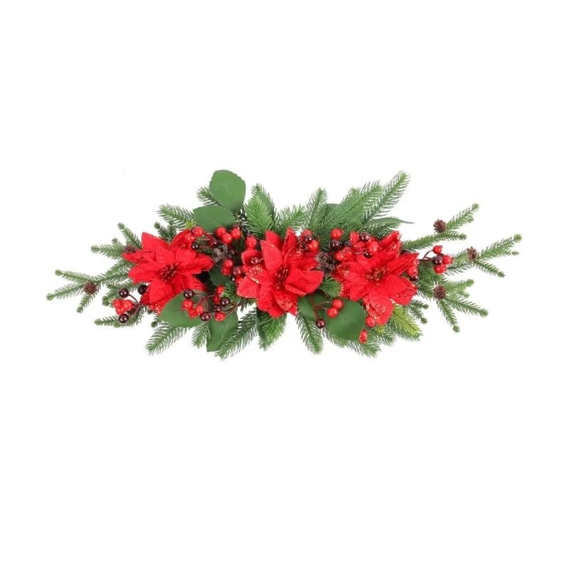 

Traditional Flower and Leaf Garlands with Berries for Festival Home Trimming Dropship