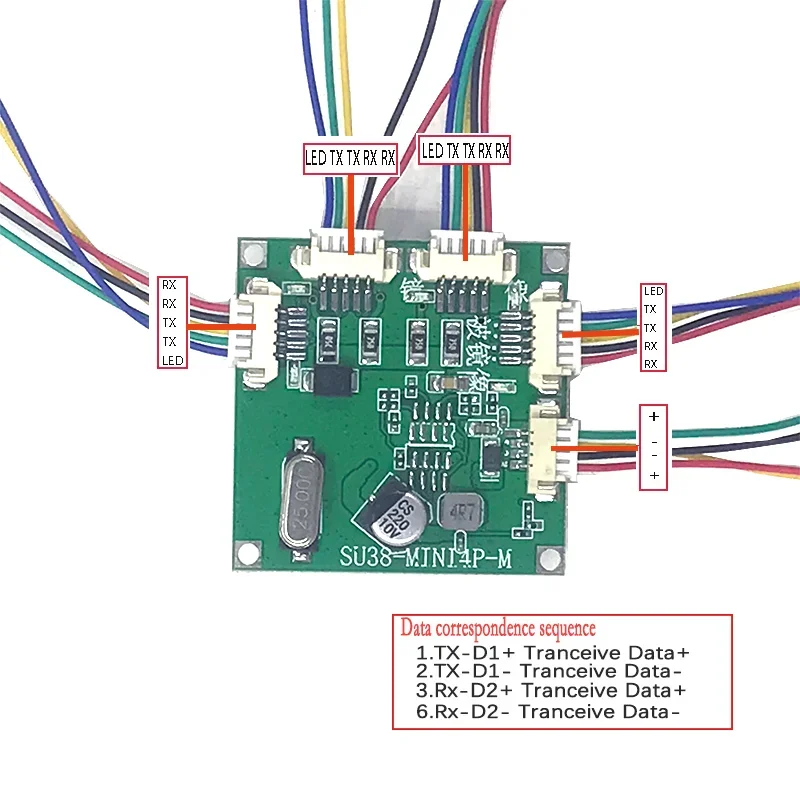 Mini PBCswitch module PBC  4/8Ports Network Switches Pcb Board 10/100M indutrial switch module,