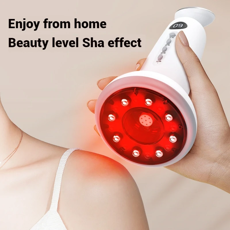 Eletric Meridian Massage Brush Full Body Fat Burning Gua Sha Lymphatic Drainage Anti-Cellulite Heating Masssager Guasha Scraping