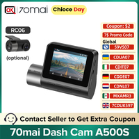 70mai A500S Pro plus Dash Cam Car DVR English Voice 1944P Night Version Super Clear Optional GPS Module for ADAS Parking Monitor