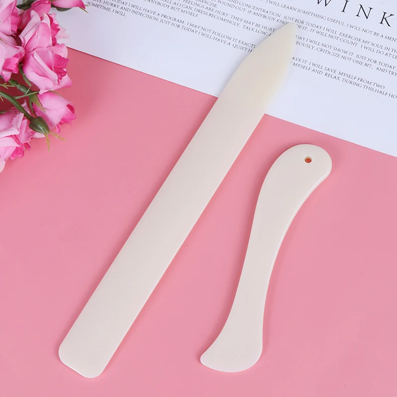 2Pcs Folder Paper Creaser Tool Plastic Bone Scoring Folding Creasing Scrapbooking DIY Handmade Bookbinding Cards Tool