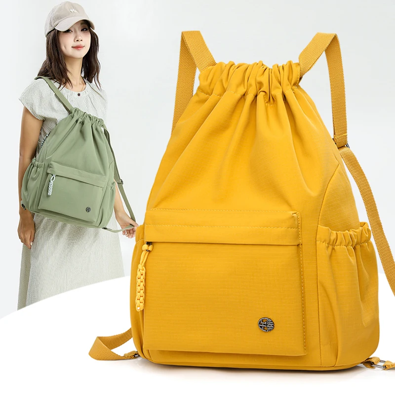 Toposhine التصميم الكلاسيكي حقيبة الظهر الموضة سلسلة إغلاق المرأة حقيبة مقاوم للماء النايلون المرأة حقيبة الترفيه حقيبة الظهر الصغيرة 6 ألوان