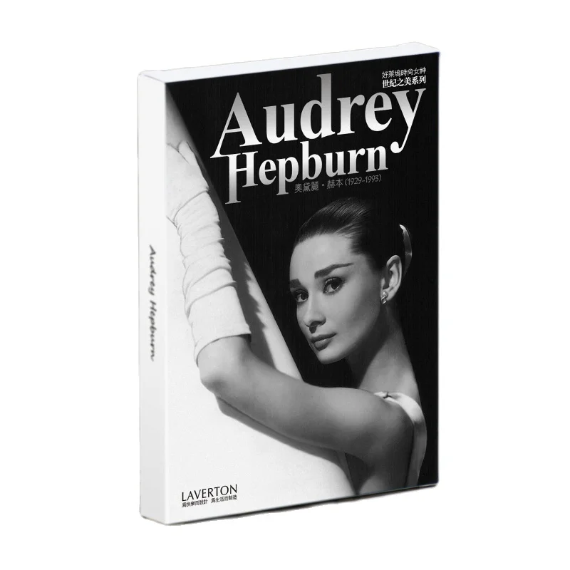 Postal de Audrey Hepburn, tarjeta de felicitación, tarjeta de deseos, regalo de moda, lote de 30 hojas