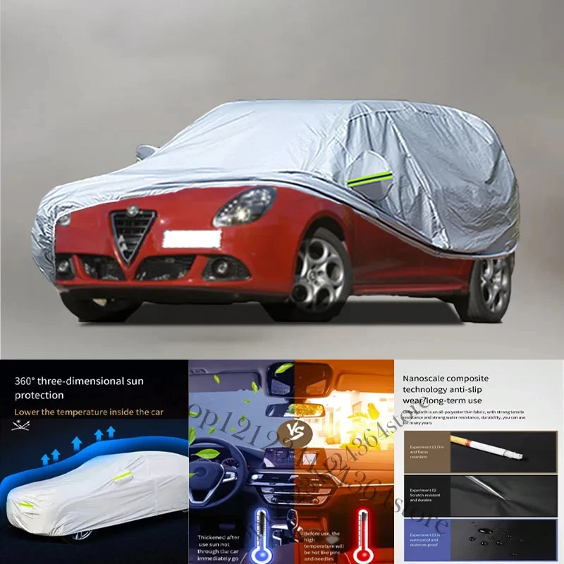 

ForAlfa-romeo-giuliet Auto Anti snow Anti dust Anti-uv Anti peeling paint And Anti Rainwater 210t car cover Car cover protection