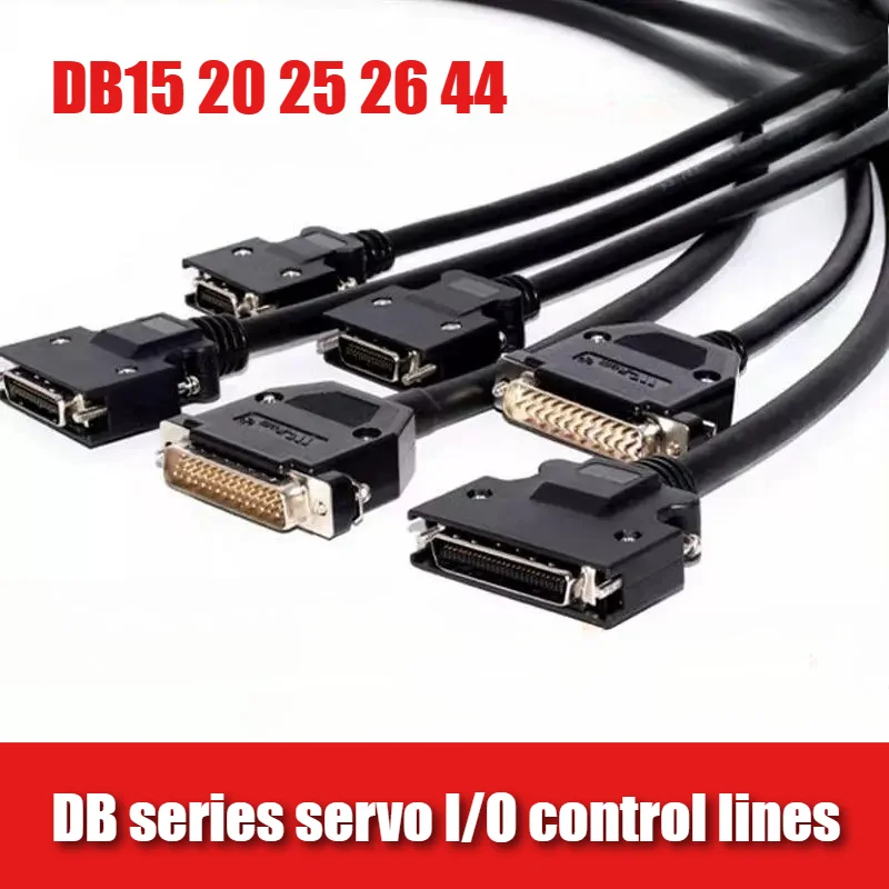 DB15 20 25P 26P 44Pin 50Pin IO Servo SCSI Connection Cable with Terminal CN1 Control Wire for Panasonic Mitsubishi Yaskawa Delta