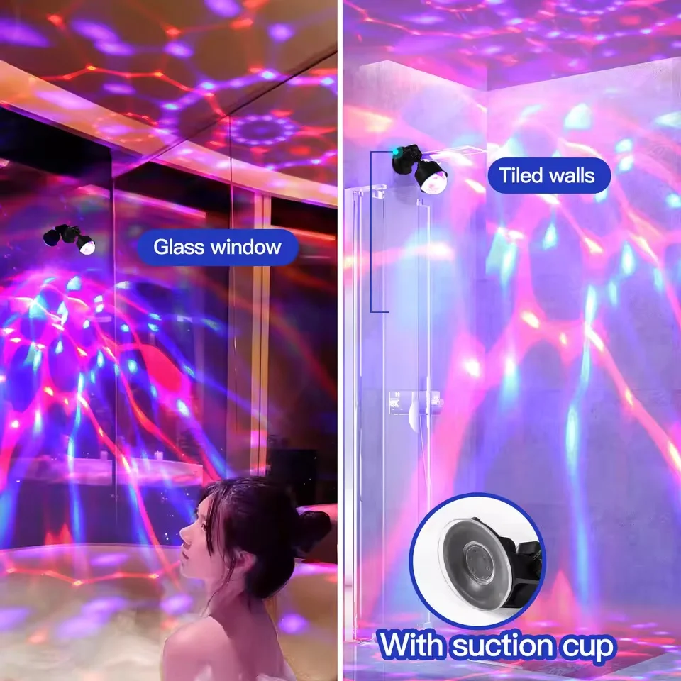 RGB الصوت المنشط LED كرة ديسكو الخفيفة مع جهاز التحكم عن بعد الدورية DJ المرحلة مصباح للمنزل سيارة نادي حفلة عيد الميلاد الديكور #6