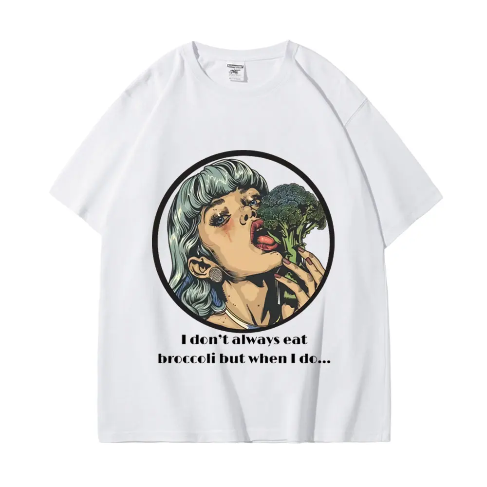 

Don't Always Eat West Blue Flower Funny Graphic T Shirts Fashion Vintage Short Sleeve T-shirts Unisex Casual Pure Cotton T-shirt