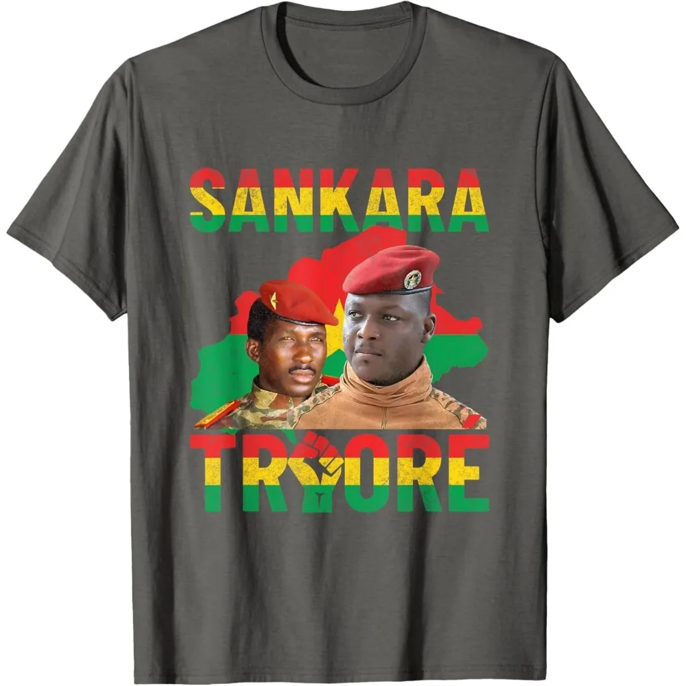 Afryka Odporu Thomas Sankara Burkina Faso Ibrahim Traore Unisex T-Shirt Oddychająca Koszulka Camisetas Harajuku Modna Koszulka